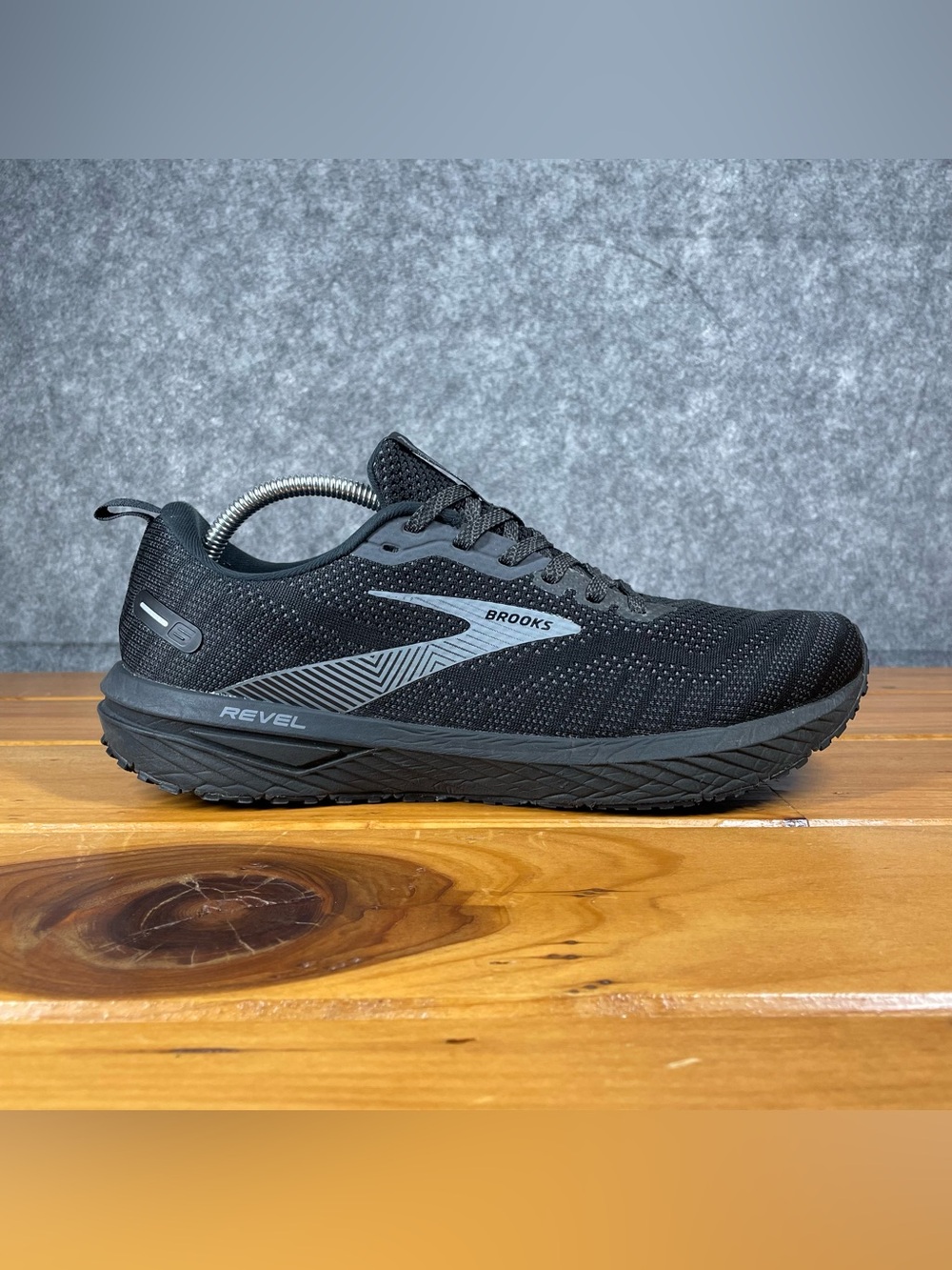 Brooks Revel 6 Mens 11.5 D Black Blackened Pearl Gray Running Shoes 1103981D072 - Picture 8 of 16